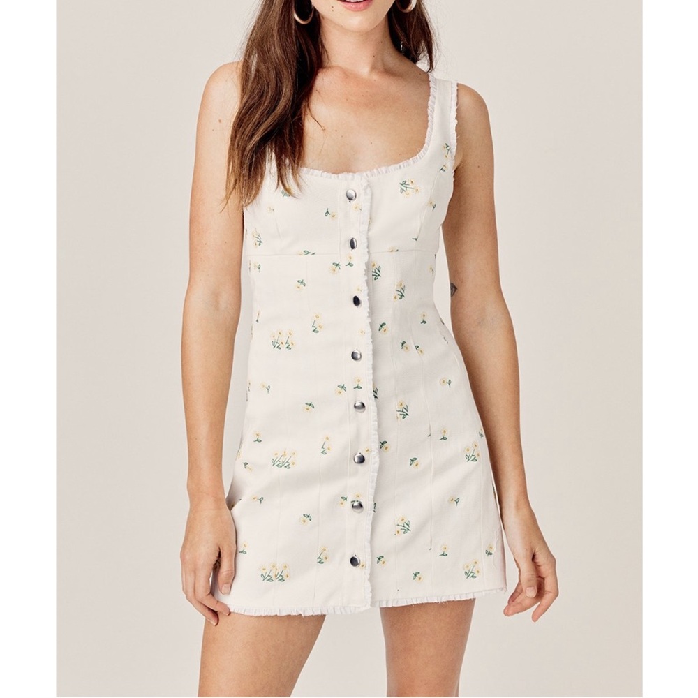 For Love & Lemons Waverly Denim Mini Dress